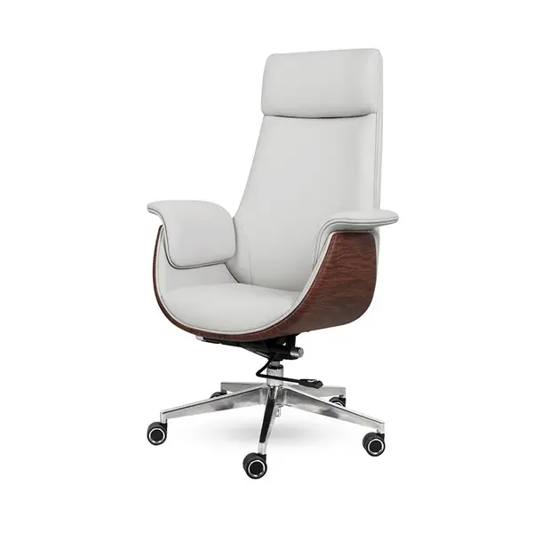 Scaun de birou ADMIRA WALNUT - Alb