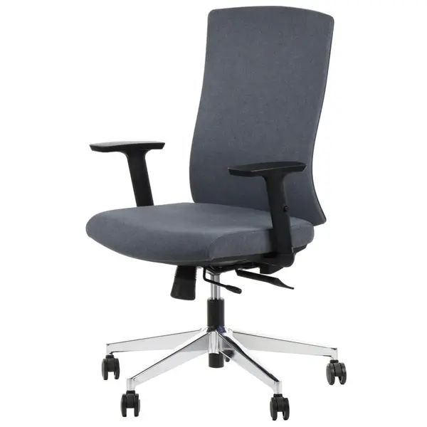 Scaun de birou ALICANTO CHROME - Gri inchis