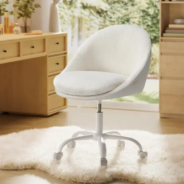 Scaun de birou boucle Cappuccino Songmics 56x60x93.3 cm