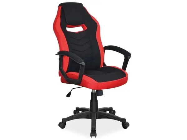 Scaun de birou Camaro negru/rosu H106