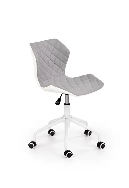 Scaun de birou copii Matrix III alb gri