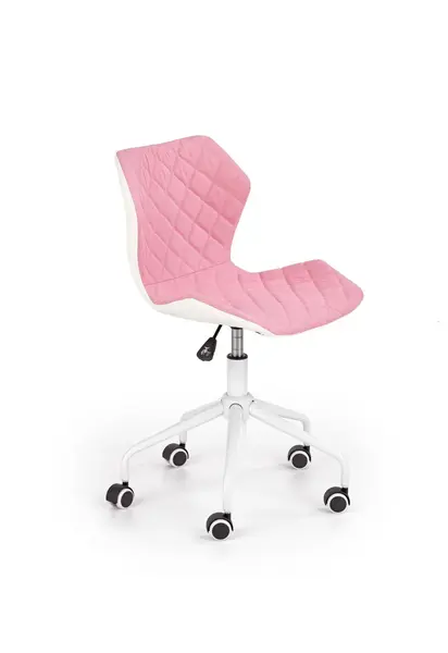 Scaun de birou copii Matrix III alb roz