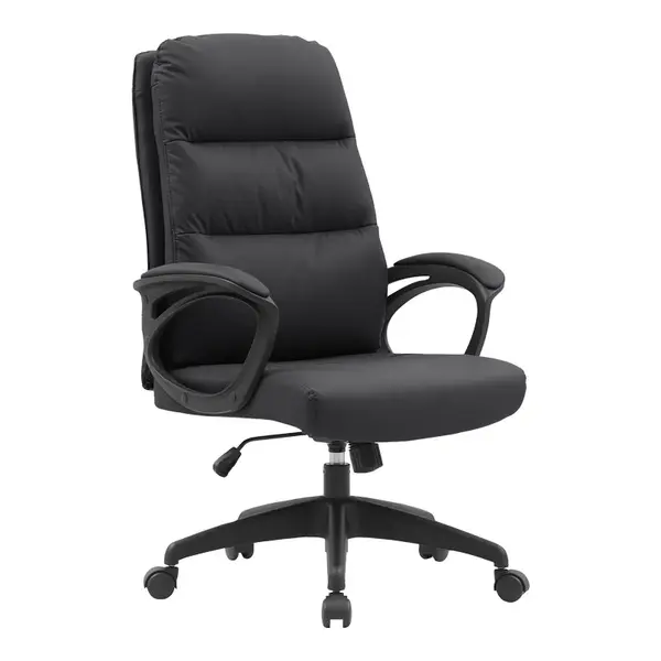 Scaun de birou Enfiria, Pako World, Negru, 66x66x110-122 cm