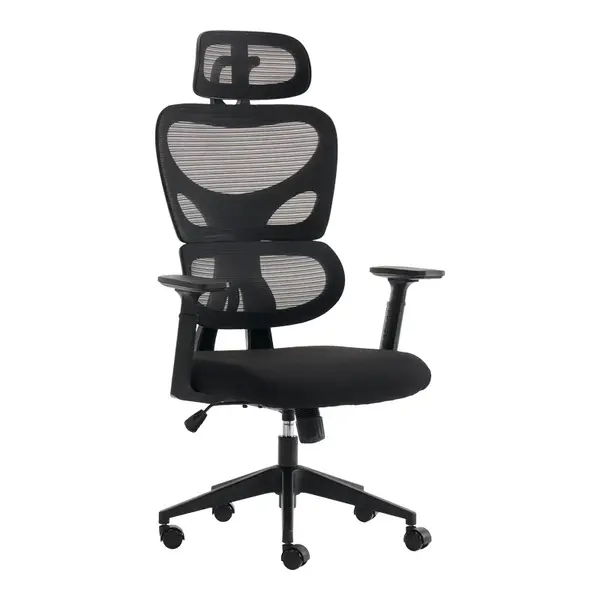 Scaun de birou ergonomic Manager, Mesh, negru, 67x64x120-128 cm