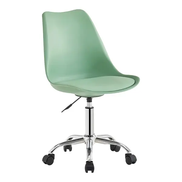Scaun de birou, Gaston II, Verde menta, 48x57x90 cm