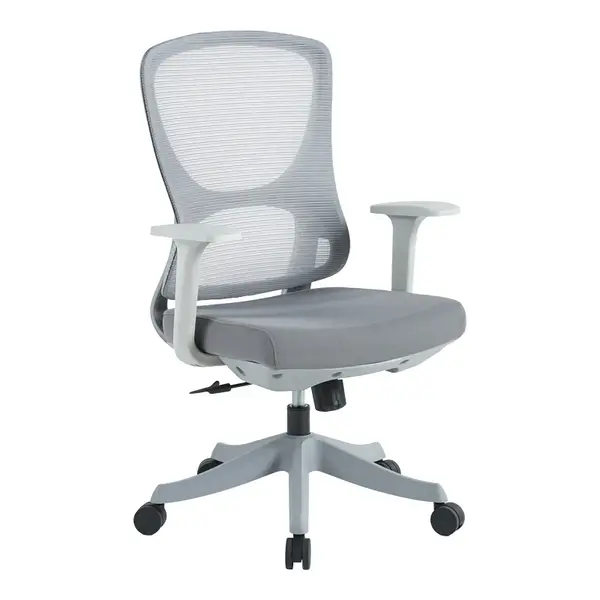Scaun de birou Litulo plasa, gri, 51x51x98/106 cm