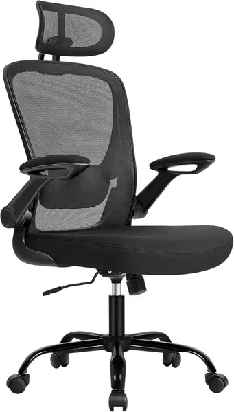 Scaun de birou Negru Songmics 62x62.4x120.4 cm