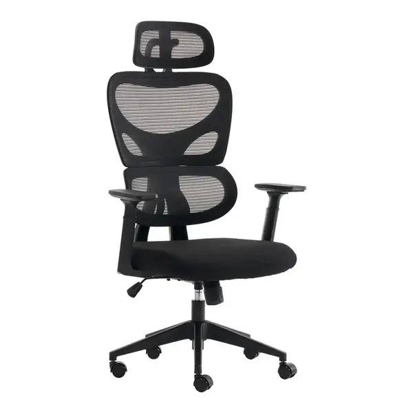 Scaun de birou pentru manager Cadrey Pakoworld Mesh Negru 67x64x120-128cm Scaun de birou pentru manager Cadrey Pakoworld Mesh Negru 67x64x120-128cm