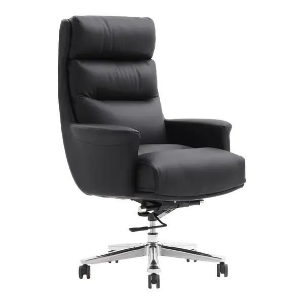 Scaun de birou pentru manager Nagal pakoworld din piele PU, culoare neagra, 71x73x117-123cm Scaun de birou pentru manager Nagal pakoworld din piele PU, culoare neagră, 71x73x117-123cm