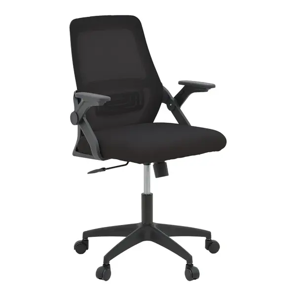 Scaun de birou Reji din din plasa, neagra, 58x60x89-99 cm