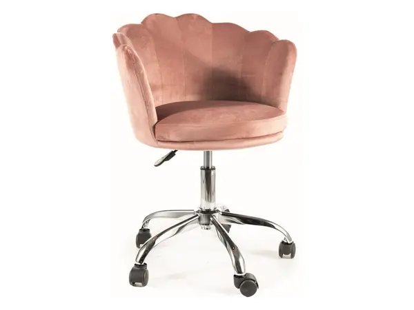 Scaun de birou Rose velvet roz