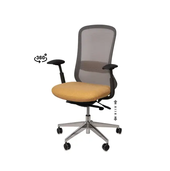 Scaun de birou ROTERA - Mustard