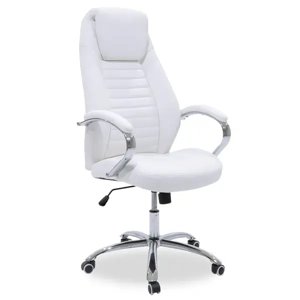 Scaun de birou Sonar Pakoworld Manager cu PU, pe culoare alba Scaun de birou Sonar Pakoworld Manager cu PU, pe culoare albă