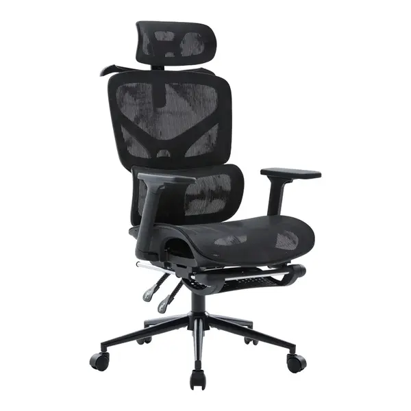 Scaun de birou V1, Vigo, Negru, 70x52x124 cm