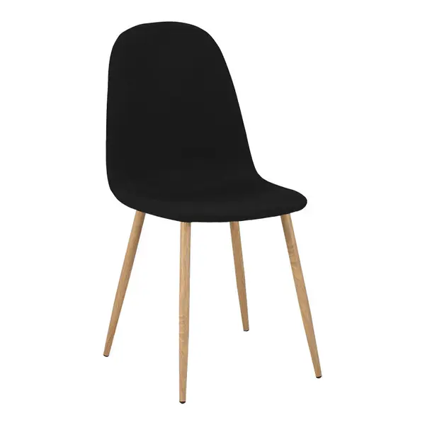 Scaun de dining Bella din stofa gri, deschis Natural, 43x52x89 cm