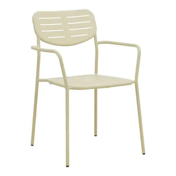 Scaun de exterior Deraby, Crem, 56x46x83 cm