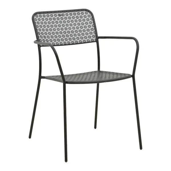 Scaun de exterior Federal, Negru, 57x58x82 cm