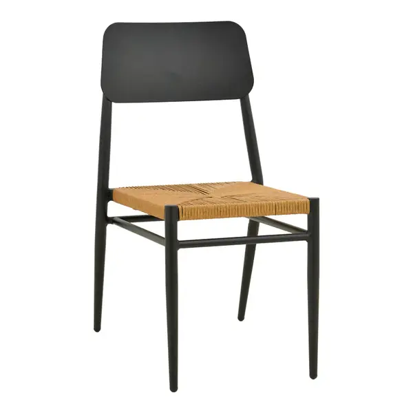 Scaun de exterior Giardino, Alb-Natural, 45x56x82 cm