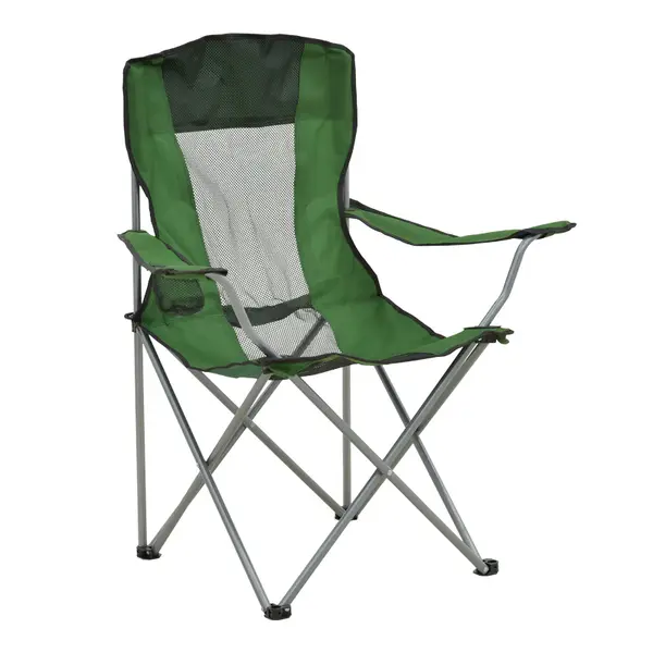 Scaun de exterior Pesca, Negru-Green, 55x55x95 cm