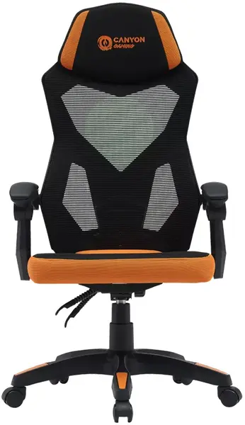 Scaun de gaming Canyon - Wave Mesh, negru/portocaliu