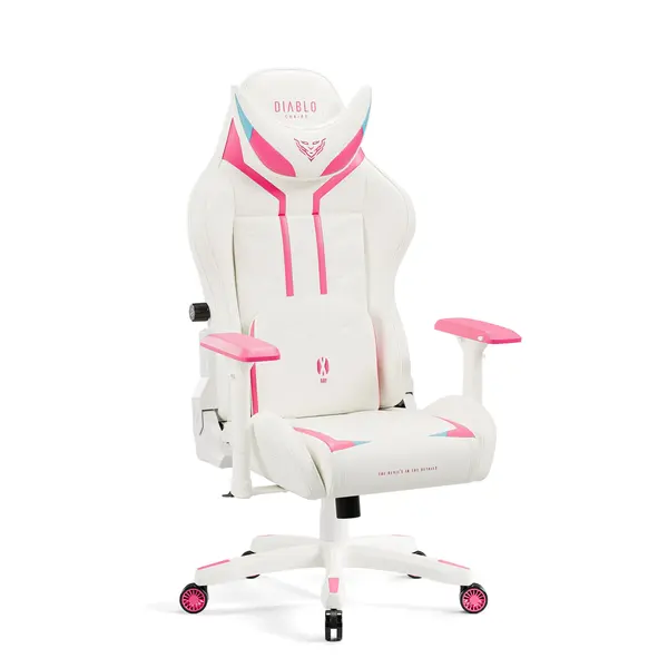 Scaun de gaming Diablo X-Ray 2.0 Normal Size: Alb-roz Scaun de gaming Diablo X-Ray 2.0 Normal Size: Alb-roz