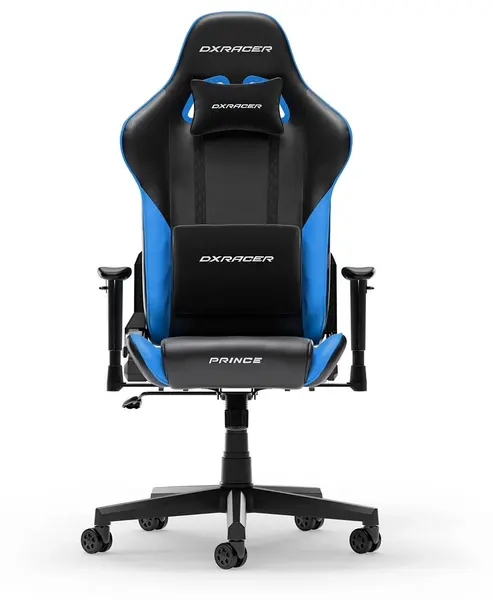 Scaun de gaming DXRacer - Prince L PVC Leather,, negru/albastru