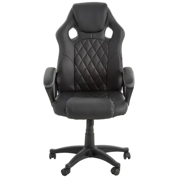 Scaun De Gaming, imitație piele, negru