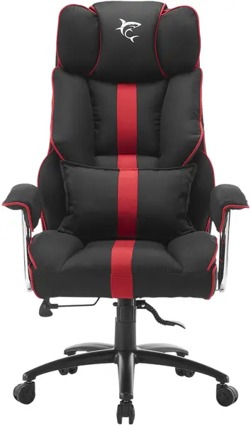 Scaun de gaming White Shark - Le Mans, negru/roşu
