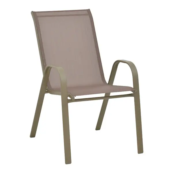 Scaun de gradina Calan, Negru - Sampanie, 55x75x90 cm