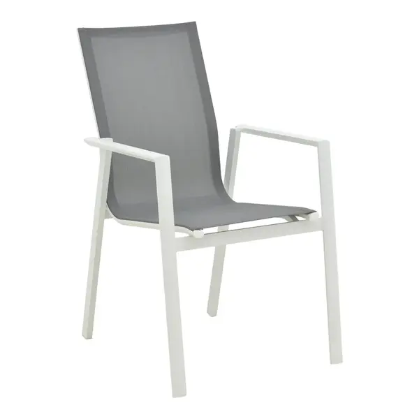 Scaun de gradina Dashiell metal negru textilena, negru, 71x58x94 cm