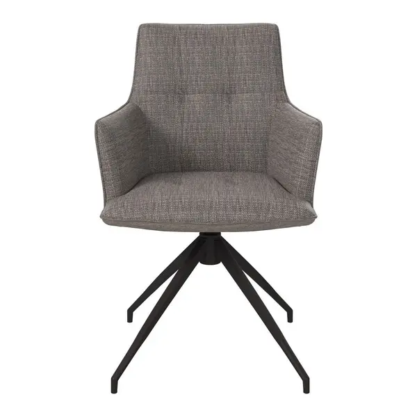 Scaun De Grădină in metal, textil antracit, gri