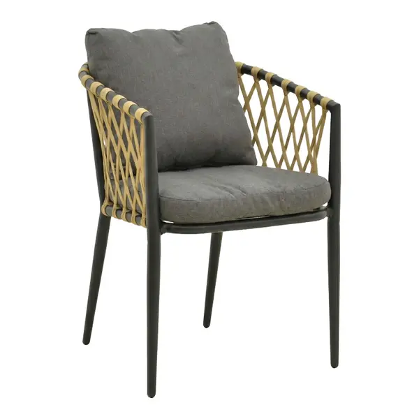 Scaun de gradina, Peluxe, Antracit, 54x62x84 cm