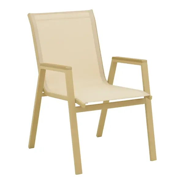 Scaun de gradina Stivuibil, Azelie, Bej, 75x56x88 cm