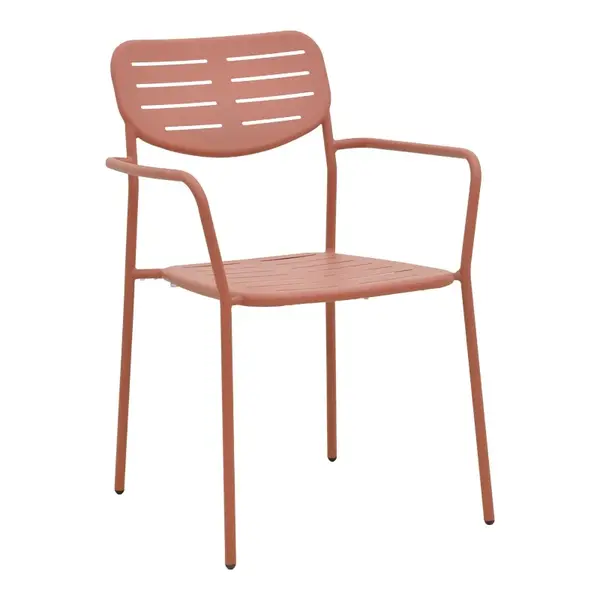 Scaun de gradina Stivuibil, Deraby, Terracotta, 45.5x56x83 cm