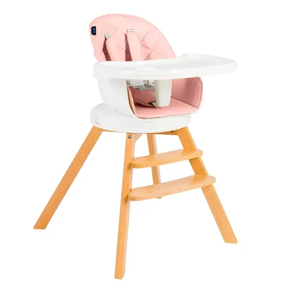 Scaun de masa 3 in 1, rotativ 360 grade, Juju Eat & Twist, Roz