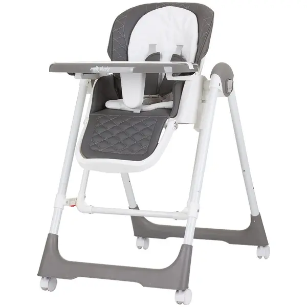 Scaun de masa Chipolino Milk Shake, 2 in 1, leagan, pliabil, confortabil, gri KID105953, la doar 422,00 lei