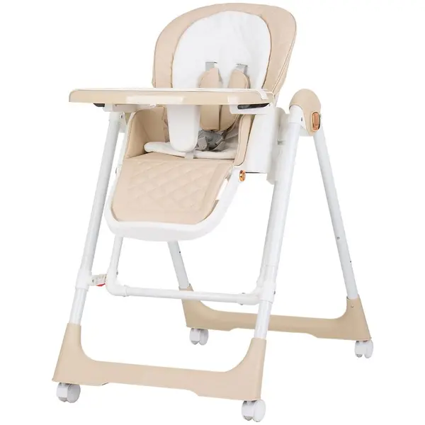 Scaun de masa Chipolino Milk Shake, 2 in 1, leagan, pliabil, confortabil, bej KID059545, la doar 422,00 lei