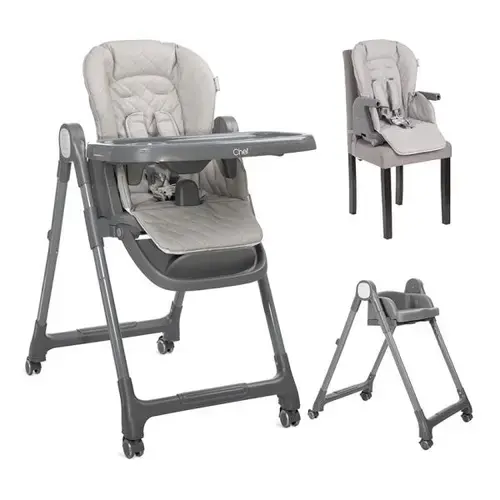 Scaun de masa inalt pentru copii 3 in 1 Lorelli Chef, reglabil, maxim 15 kg, Bej