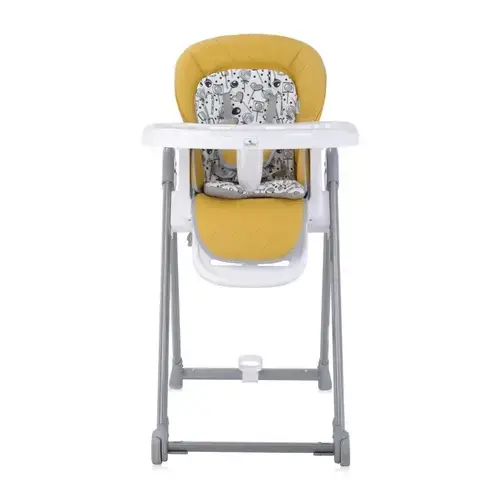 Scaun de masa Lorelli Party, reglabil, cadru din aluminiu, Lemon Curry Leather