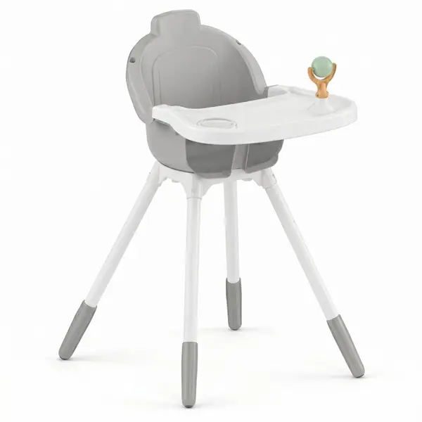 Scaun de masa pentru copii Pilsan Comfort Gri,tavita detasabila spatioasa,centura de siguranta,montaj rapid,greutate admisa 40 kg