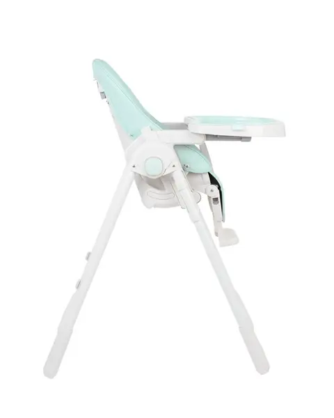 Scaun de masa pliabil pentru copii KikkaBoo Pastello Mint cu inaltime reglabila in 7 pozitii,spatar reglabil in 5 pozitii,centuri de siguranta,tava dubla detasabilareglabila,pliere compacta