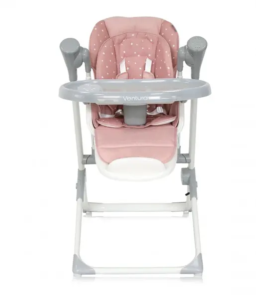 Scaun de masa si leagan electric Ventura Peach Beige Stars