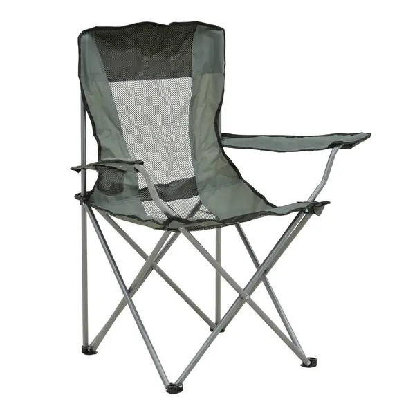 Scaun de plaja Camping, Pesca, Gri, 55x55x95 cm