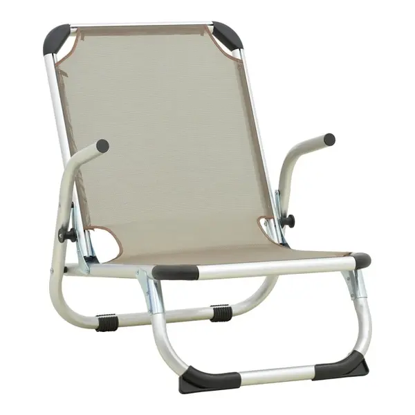 Scaun de plaja cu Spatar Inalt, Playa, Champagne, 72x54x63 cm