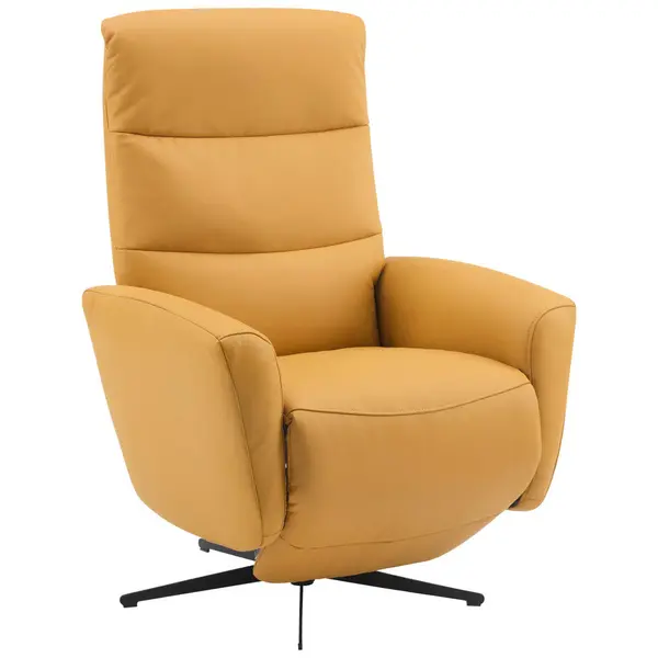 Scaun De Relaxare din textil, piele, galben
