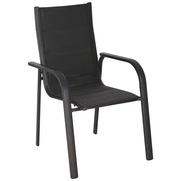 Scaun De Stivuit in metal, textil antracit, negru
