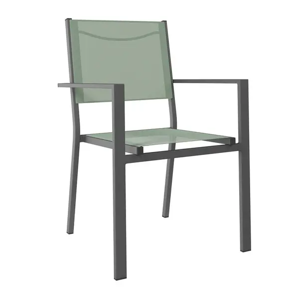 Scaun De Stivuit in metal, textil antracit, verde