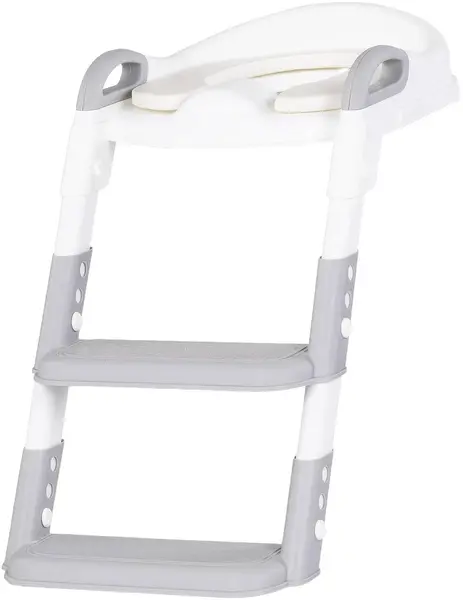 Scaun de toaletă cu trepte - Kiddy, gri