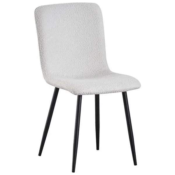 Scaun din lemn, metal, textil, alb