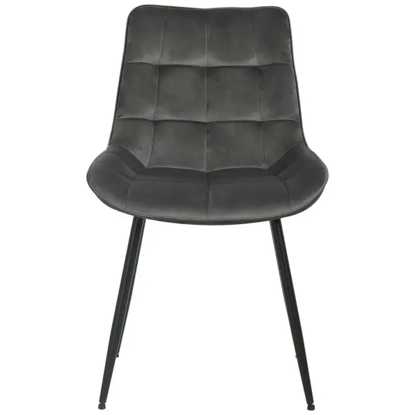 Scaun din lemn, metal, textil, gri